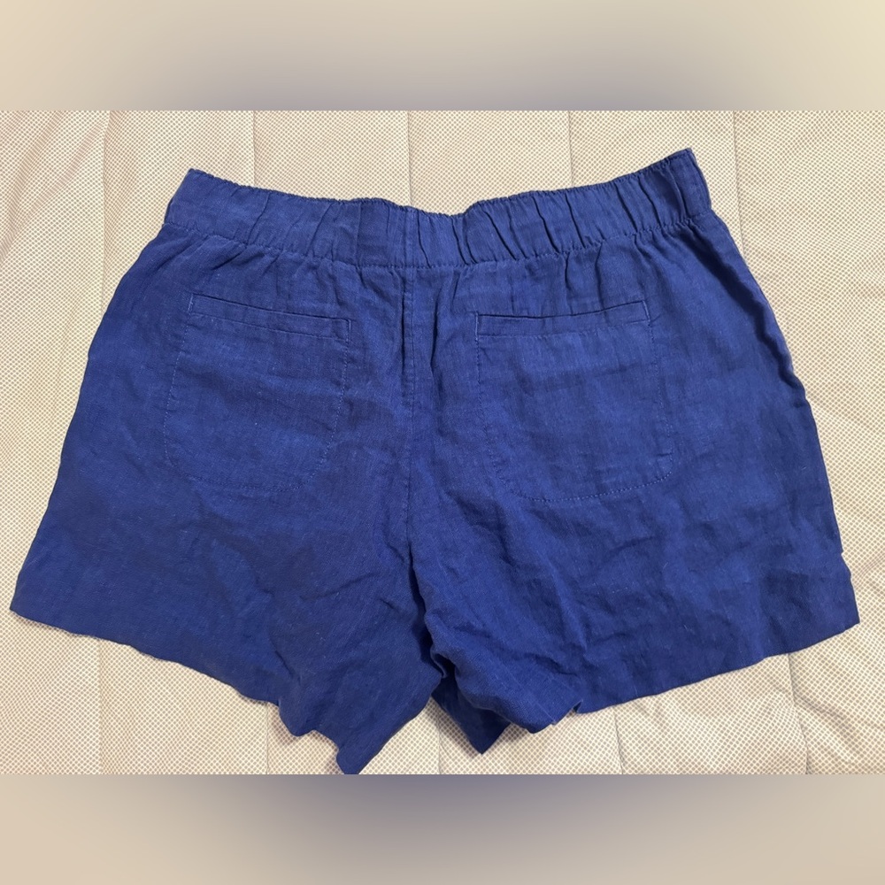 NWT Lilly Pulitzer Lilo Linen shorts in Martinique Blue X Blue Size Large - Picture 2 of 2